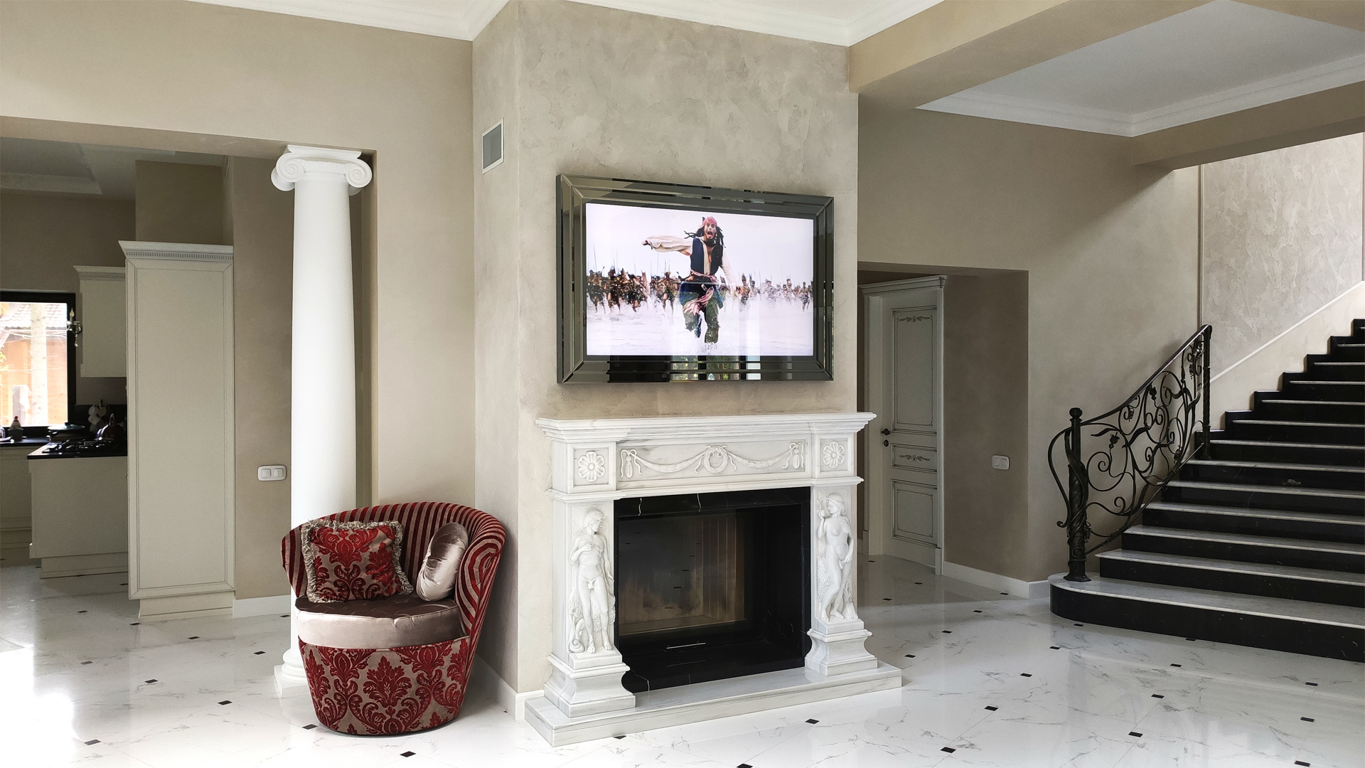 ЗеркальнЗеркальный телевизор Tele-Art Crystal Frame 55″ Q70B Grafit Mirrorый телевизор Tele-Art Crystal Frame 55″ Q6B Grafit Mirror