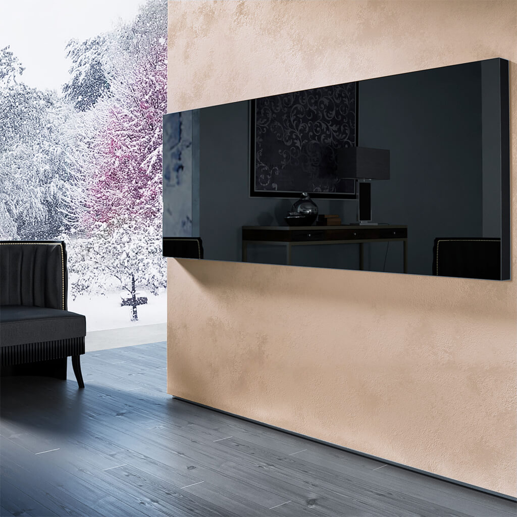 Зеркальный телевизор Tele-Art Q70W Black Mirror выключен
