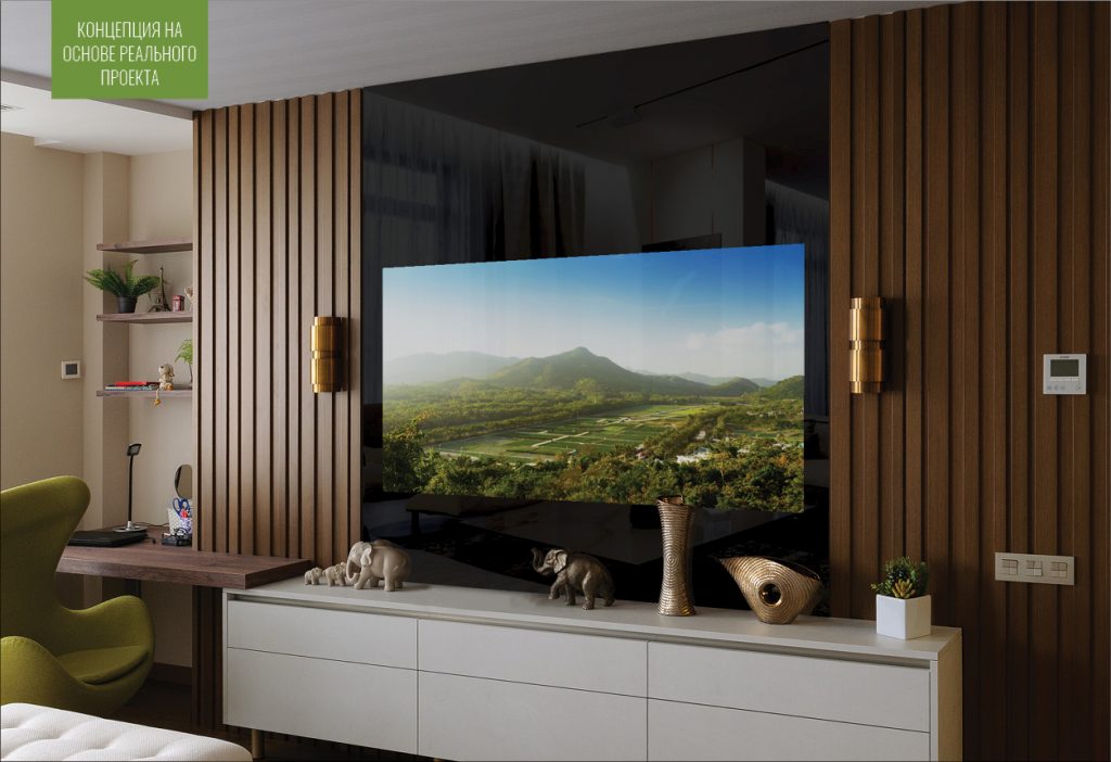 панели ALBERI и встроенный телевизор Tele-Art